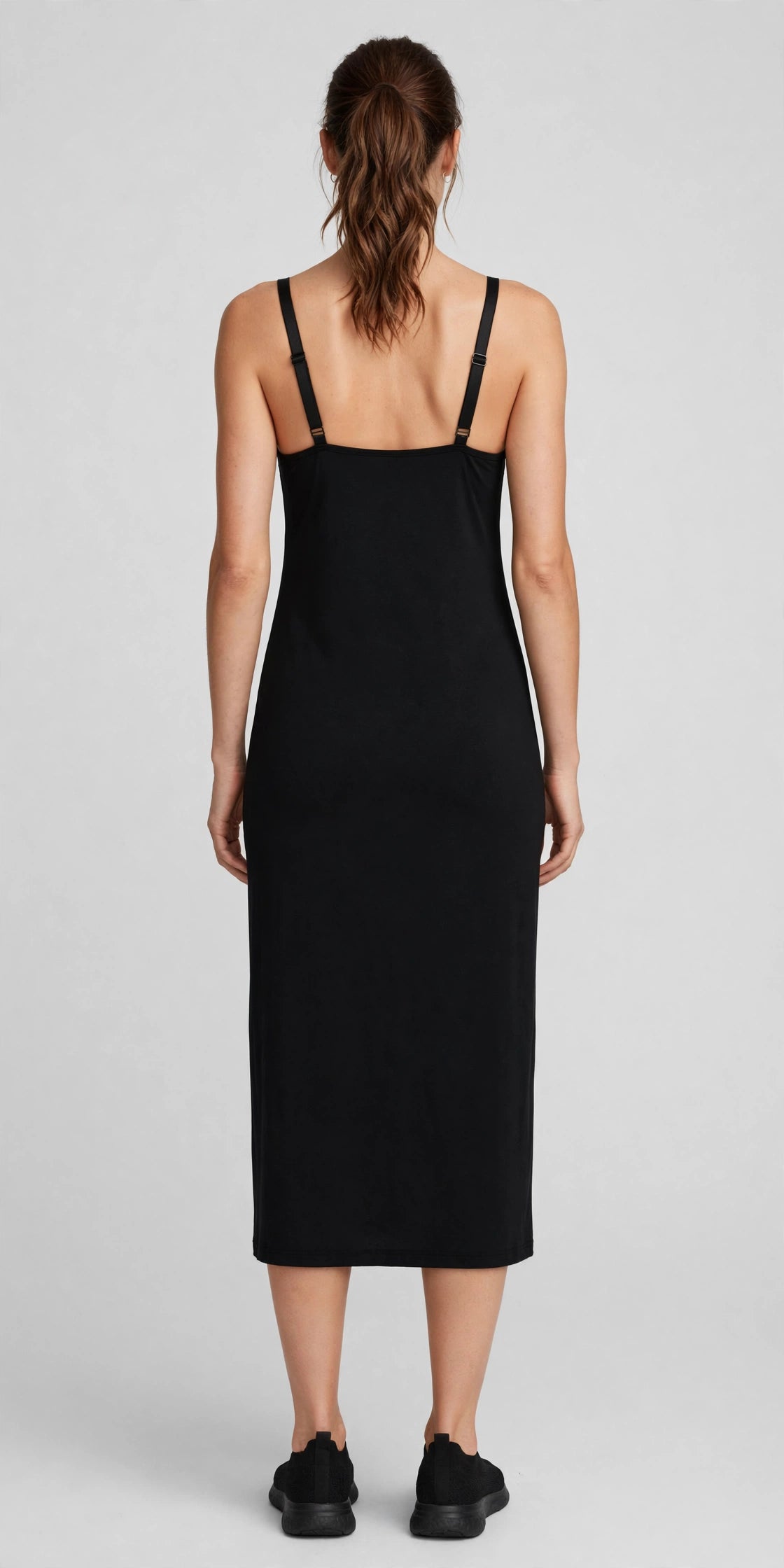 Echo Cami Midi Dress - Black - back