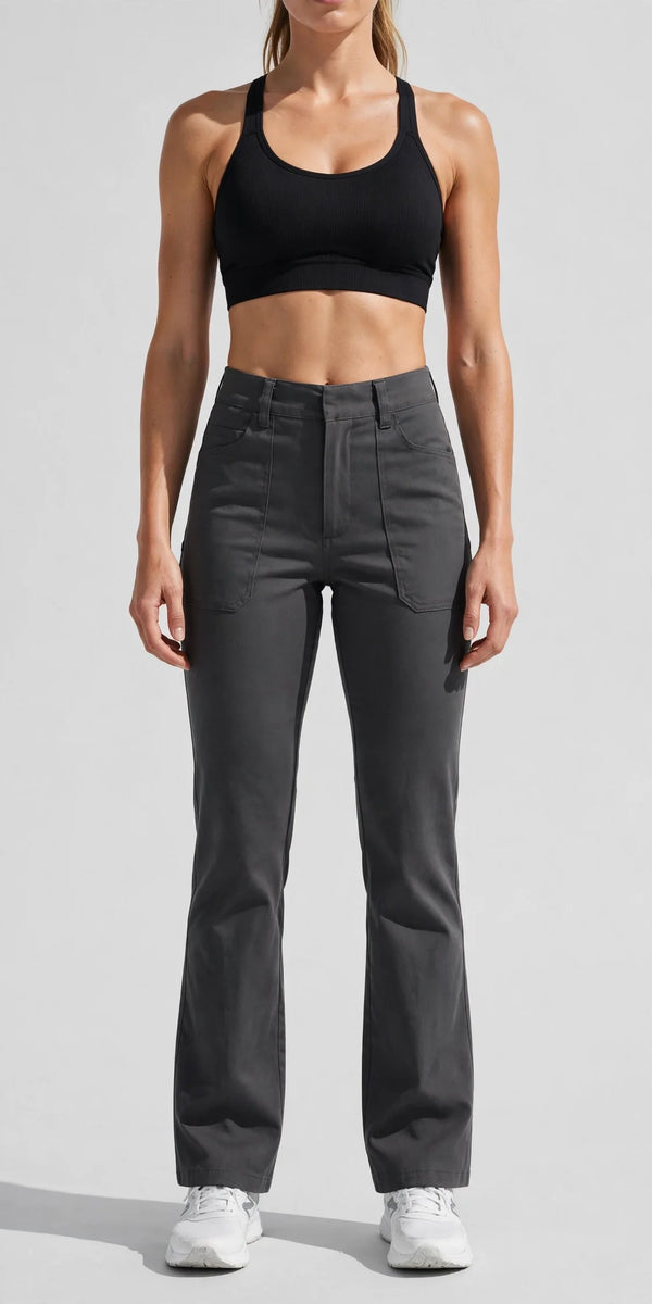 Uptown Pocket Flare Work Pant - front view