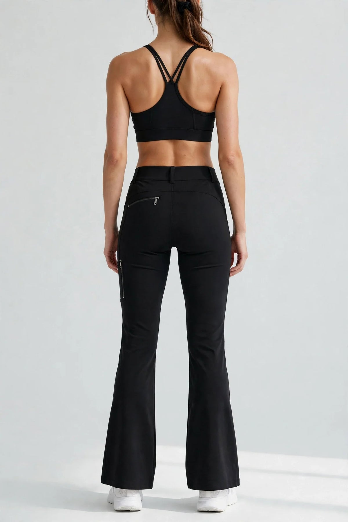 Midrise Zip-Pocket Flare Pant - back view