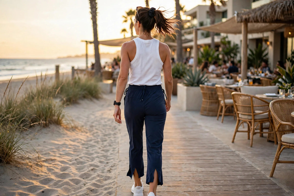 Shoreline Split-Hem Resort Pant - lifestyle view