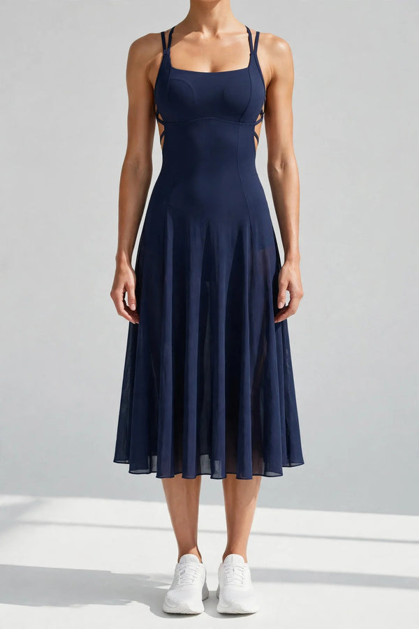 Tempo Crisscross-Back Midi Dress