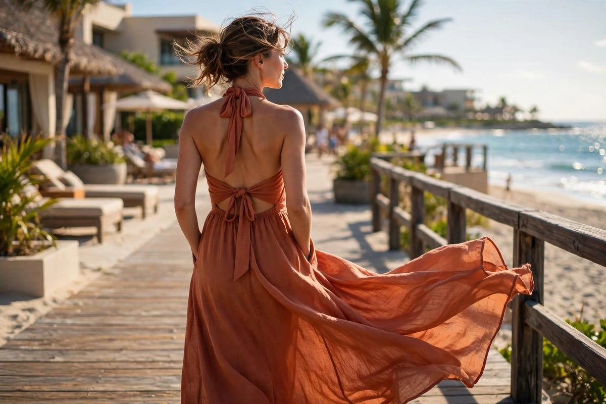 Cabana Halter Pocket Maxi