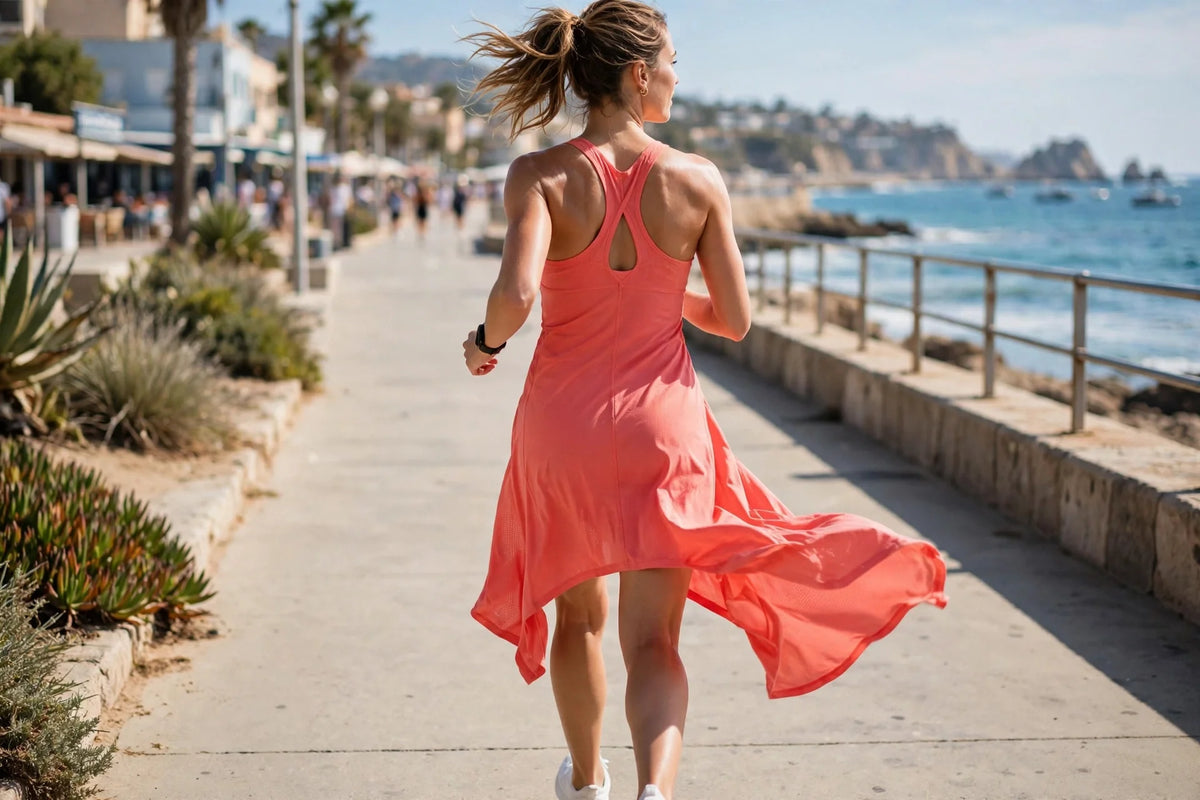 Cascade Racerback Midi Dress