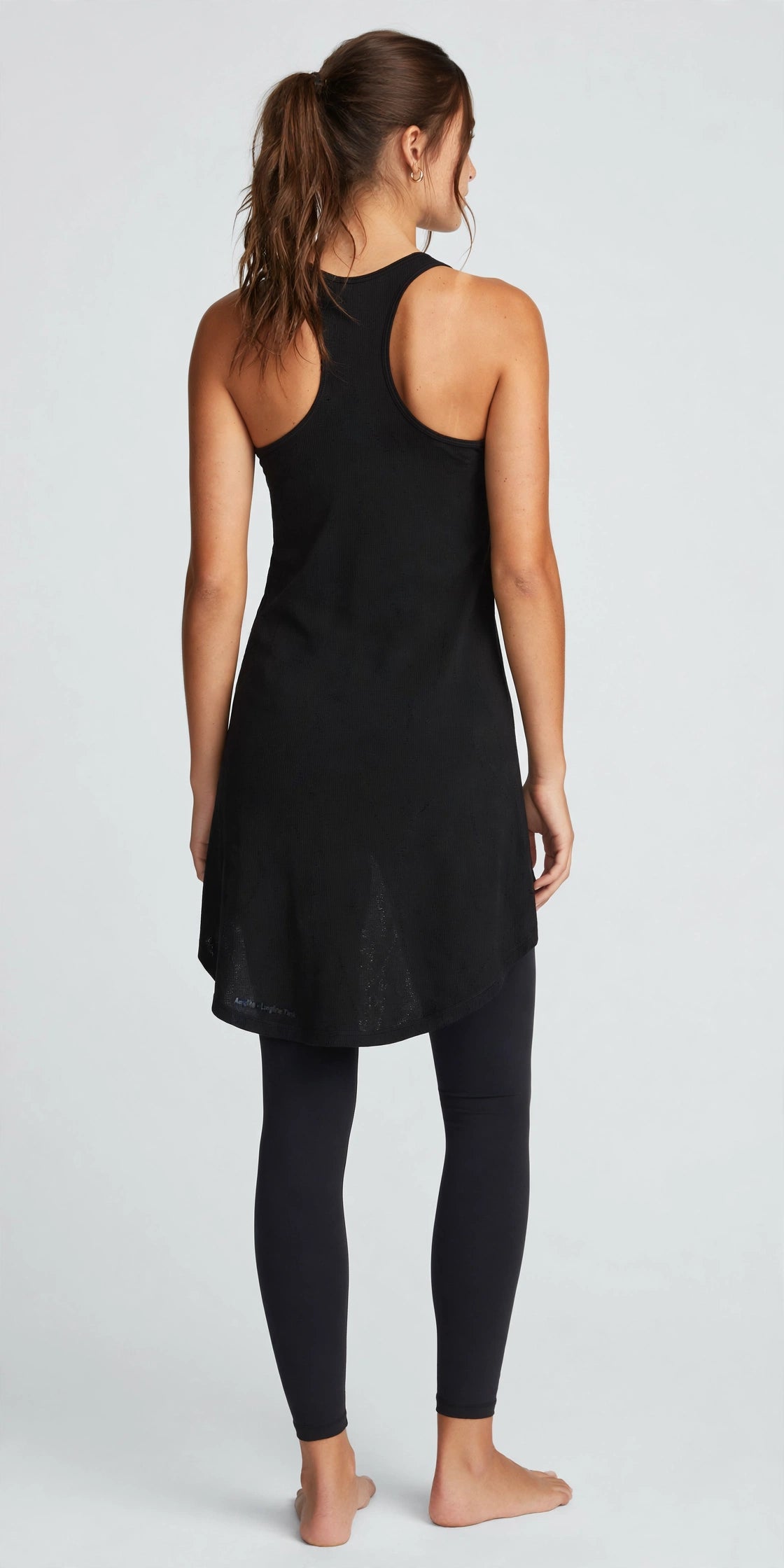 Aerolite Longline Tank - Black - back