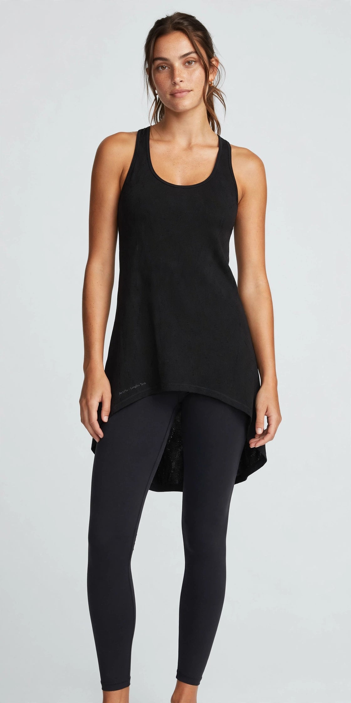 Aerolite Longline Tank - Black - front