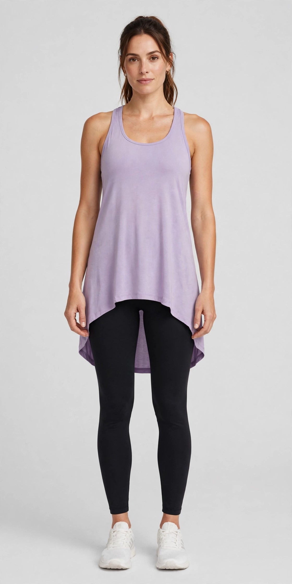 Aerolite Longline Tank - Lavender - front