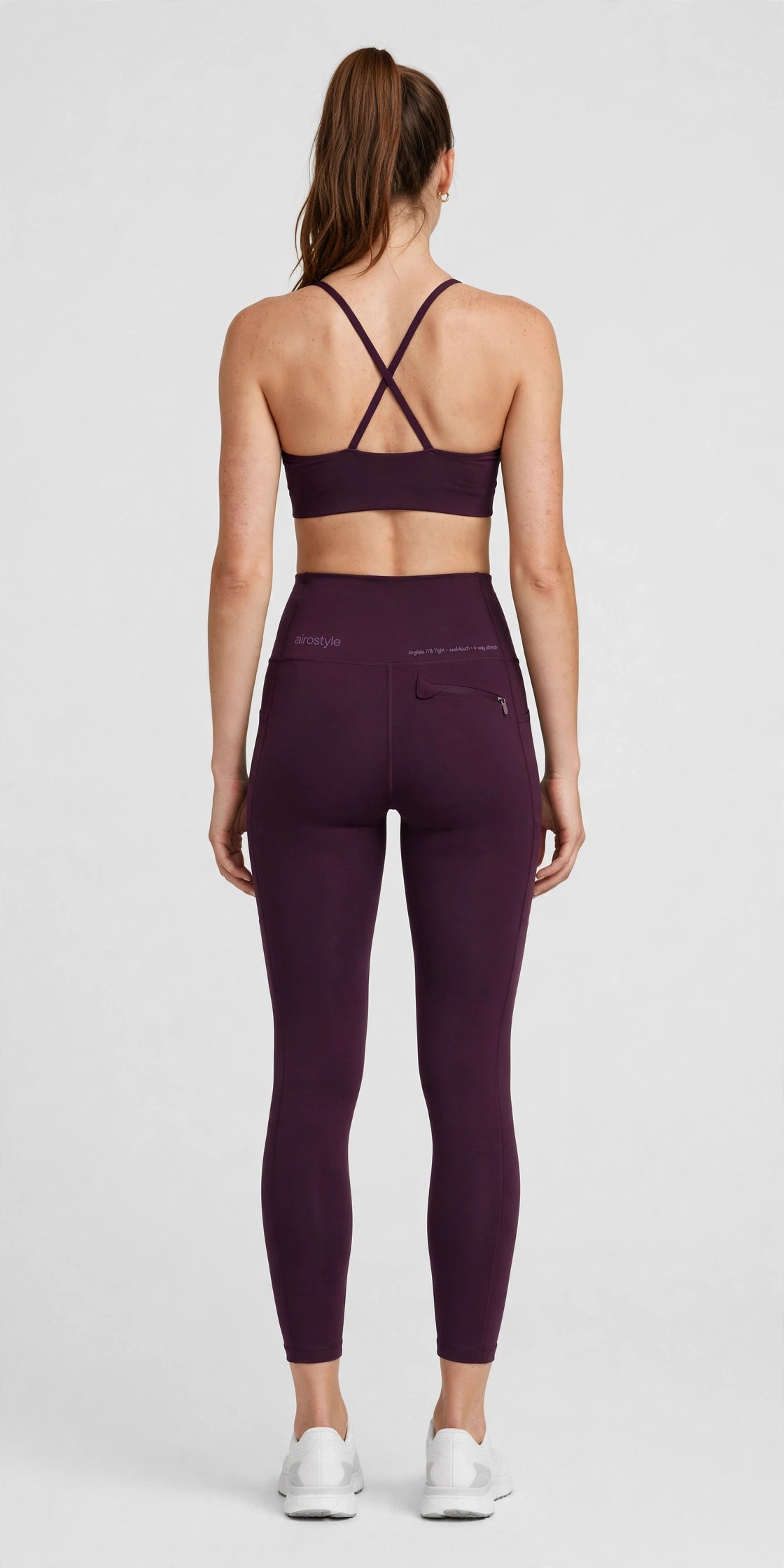 Airglide 7/8 Tight - Deep Plum - back