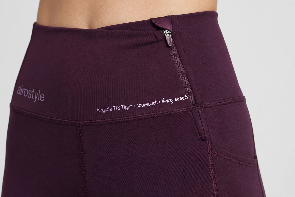 Airglide 7/8 Tight - Deep Plum - detail