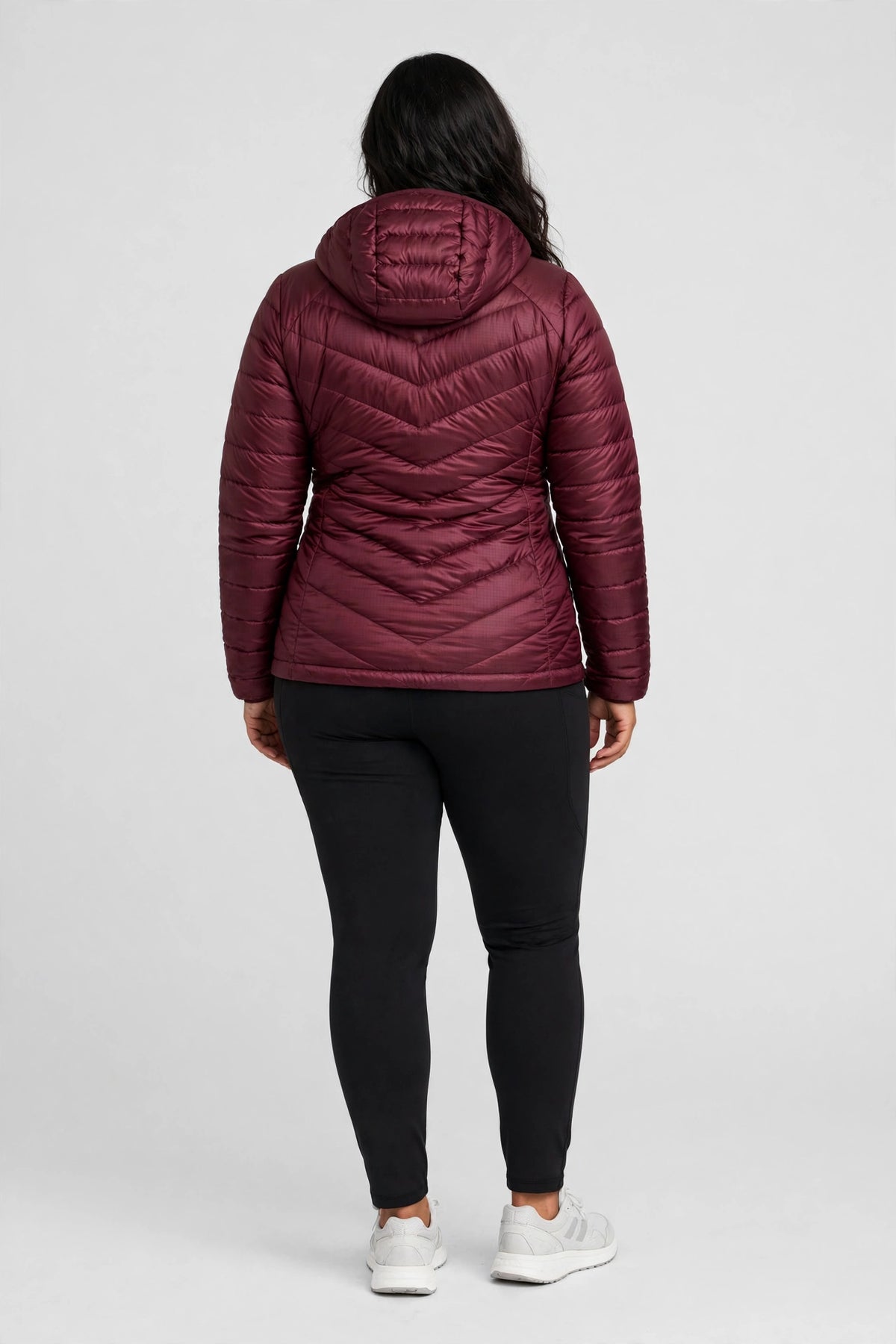 Alpine Packable Puffer Jacket - Burgundy - back