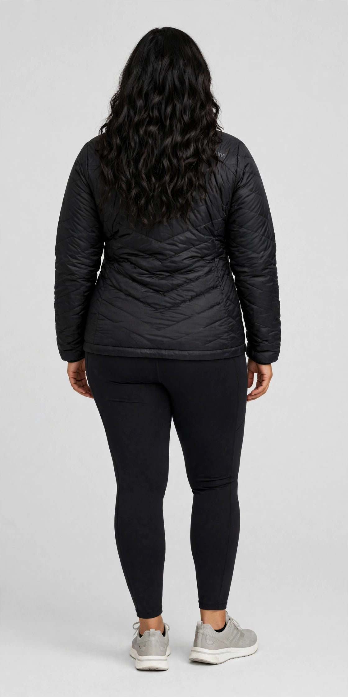 Alpine Packable Puffer Jacket - Black - back
