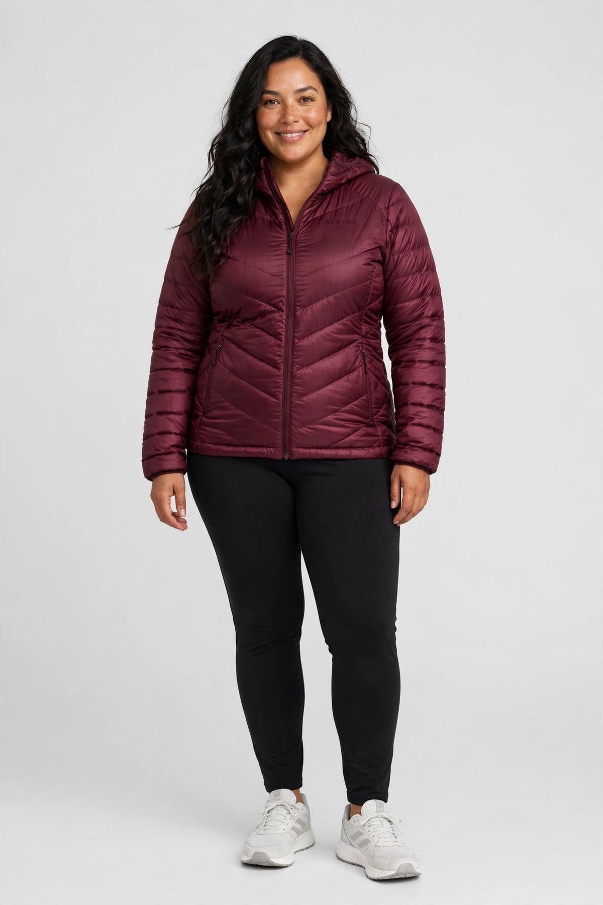 Alpine Packable Puffer Jacket - Burgundy - front