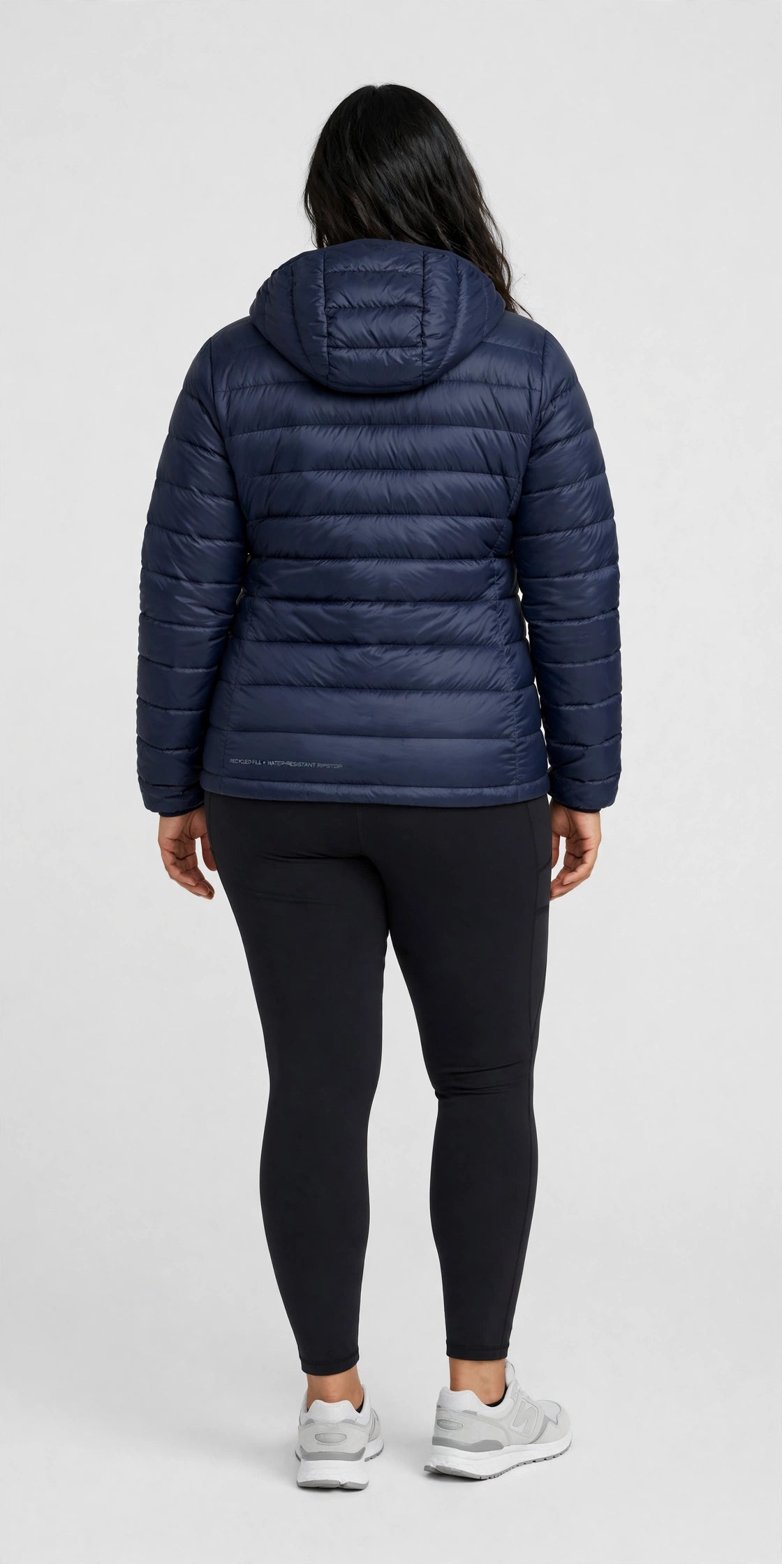 Alpine Packable Puffer Jacket - Navy - back