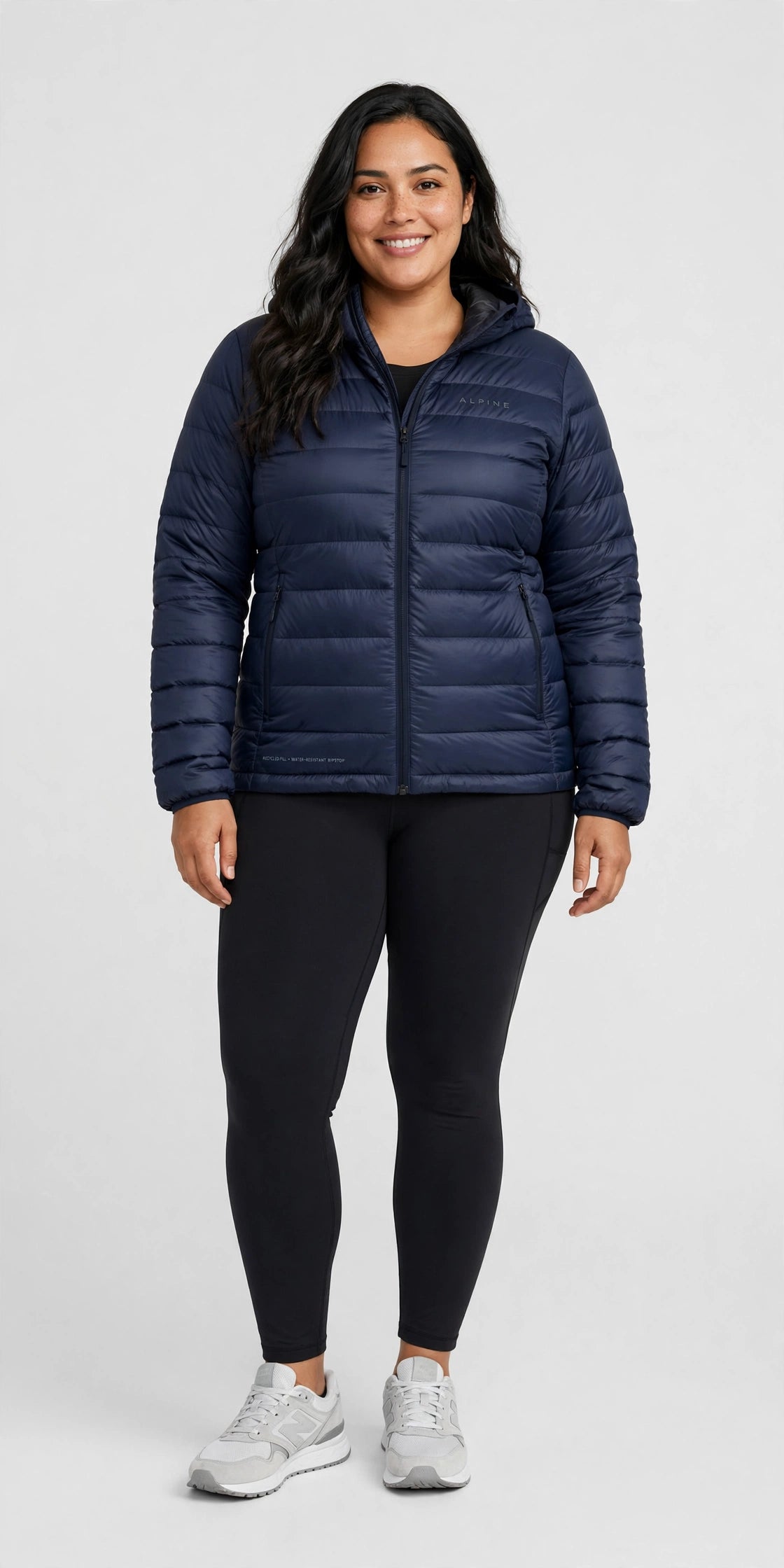 Alpine Packable Puffer Jacket - Navy - front