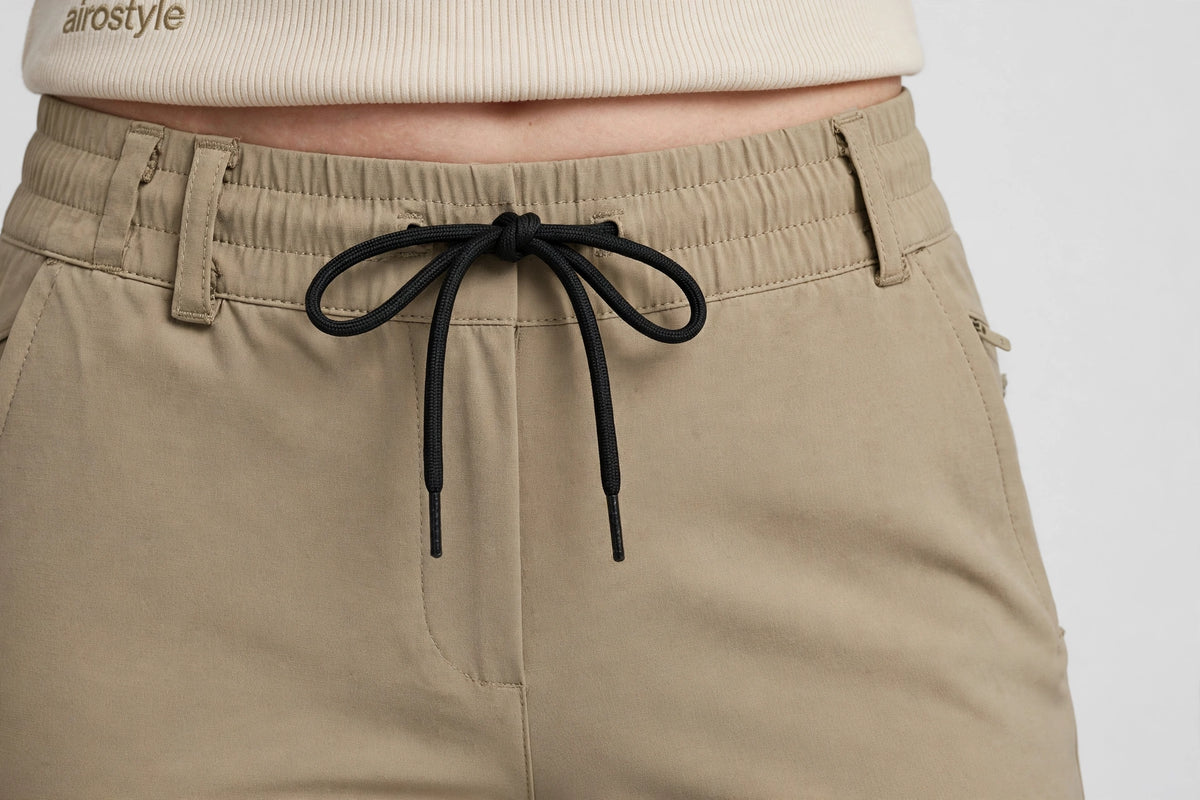 Aurora Drawstring Golf Pant - Khaki - detail