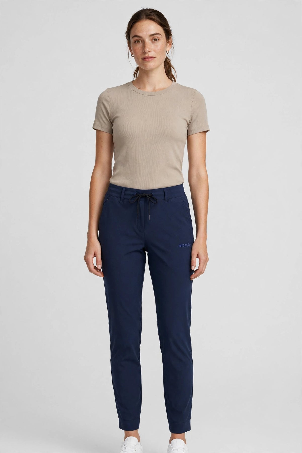 Aurora Drawstring Golf Pant - Navy - front