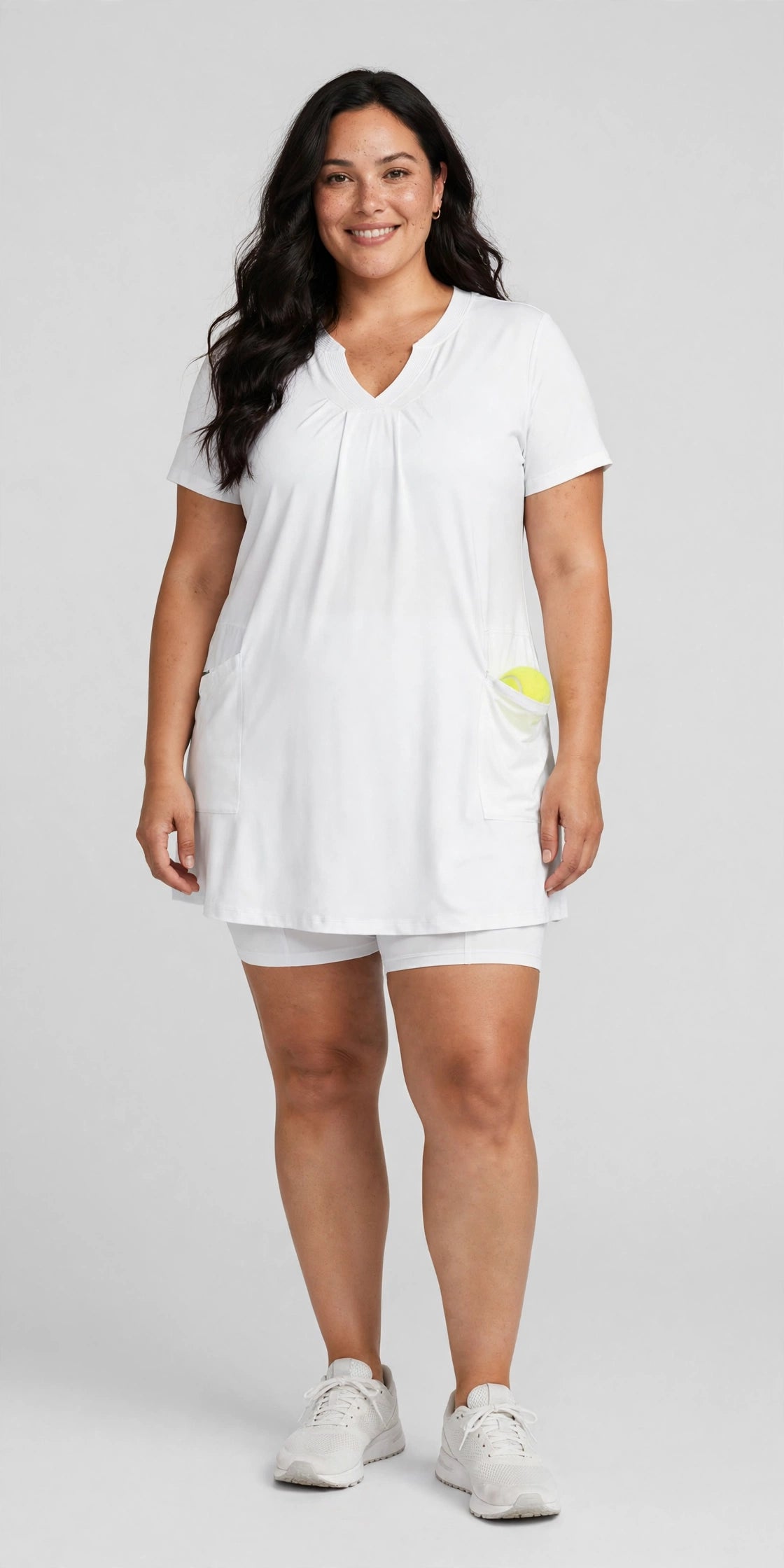 Baseline Skort Dress - White - front