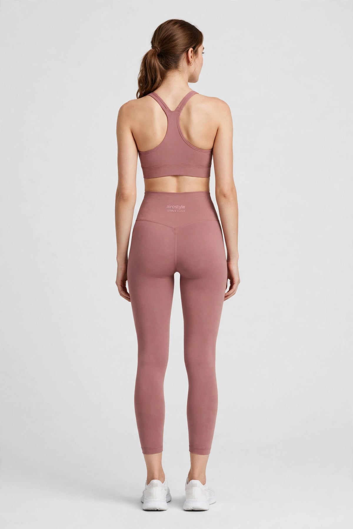 Cirrus Cloud High-Waisted Legging - Dusty Rose - back