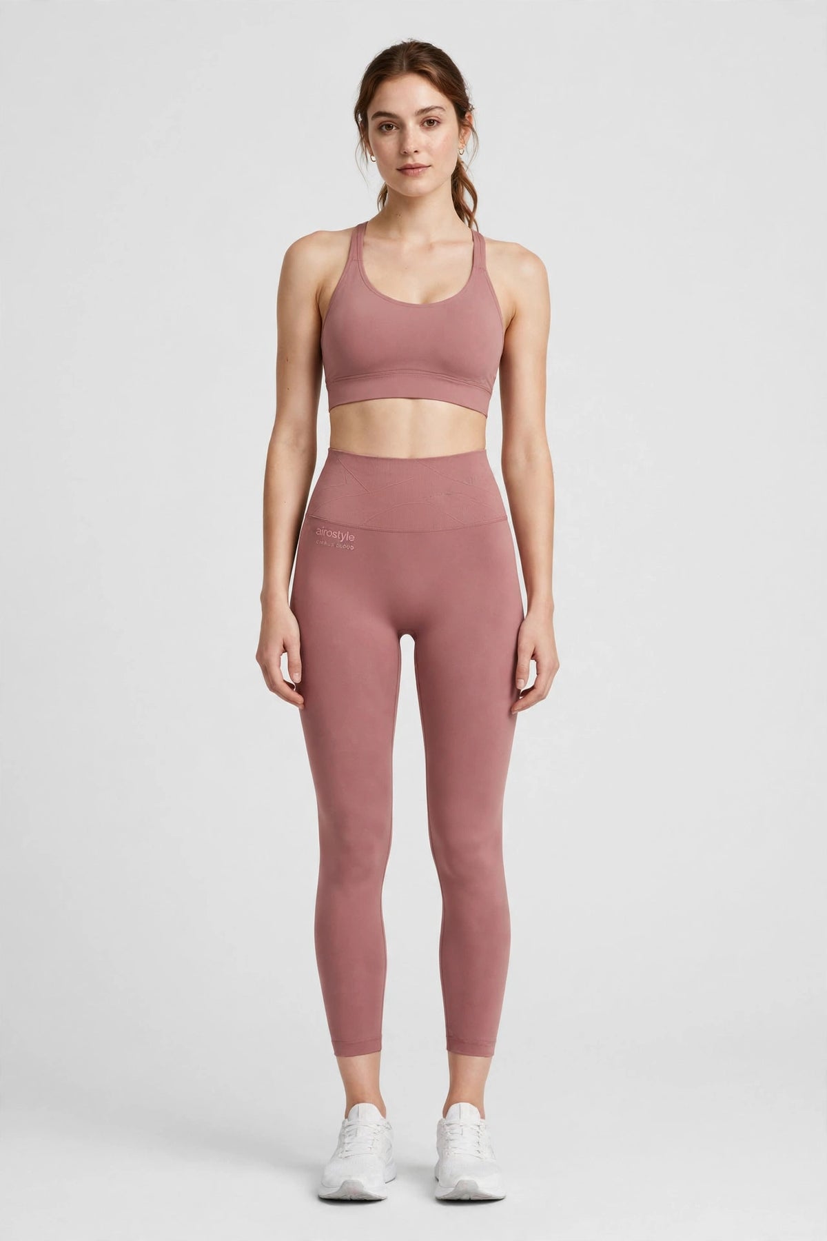 Cirrus Cloud High-Waisted Legging - Dusty Rose - front