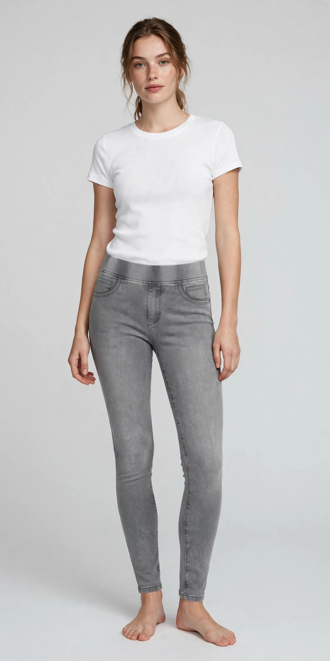 Cirrus High-Rise Jegging - Grey Wash - front