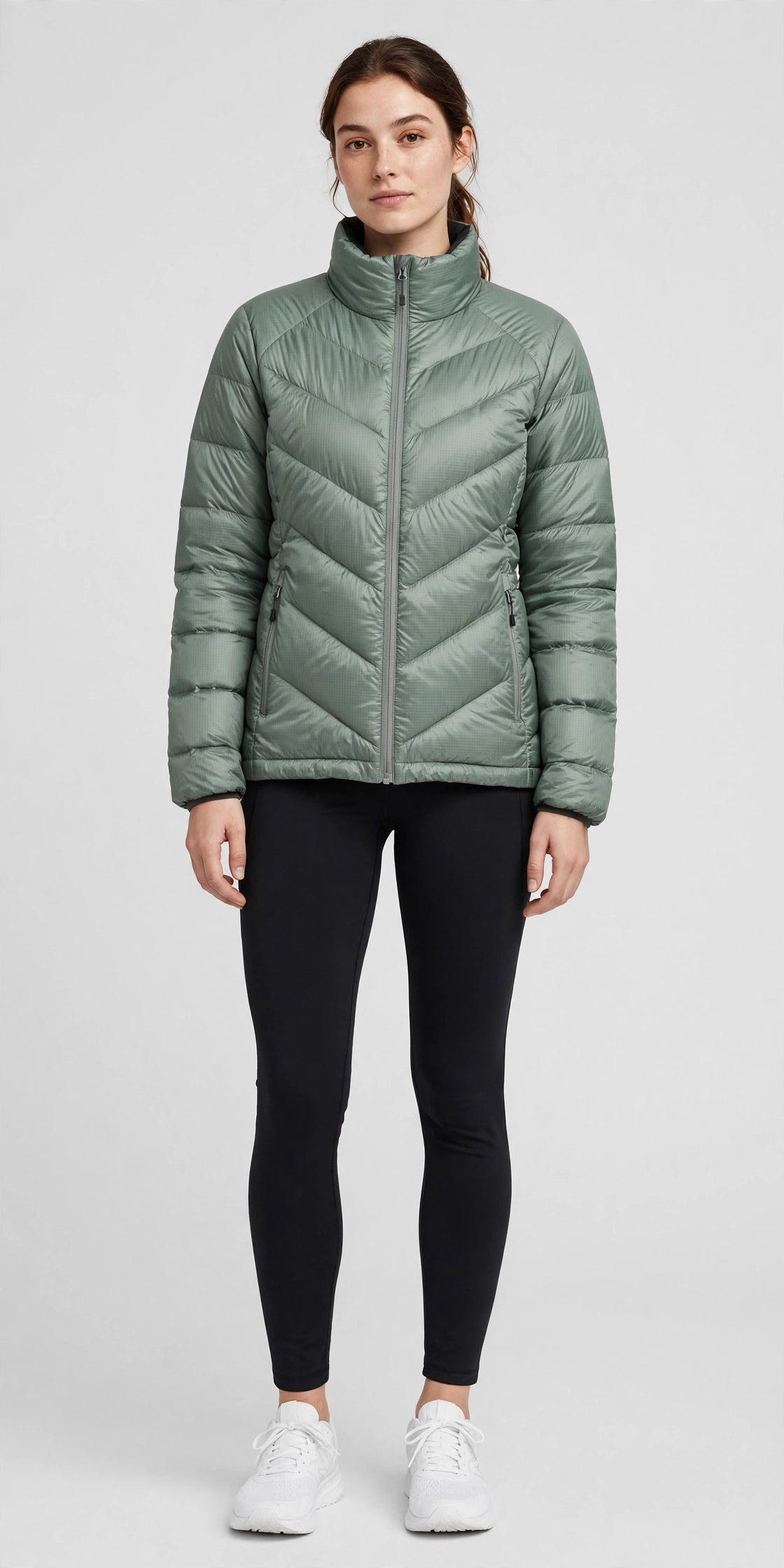 Cirrus Packable Puffer Jacket - Sage - front