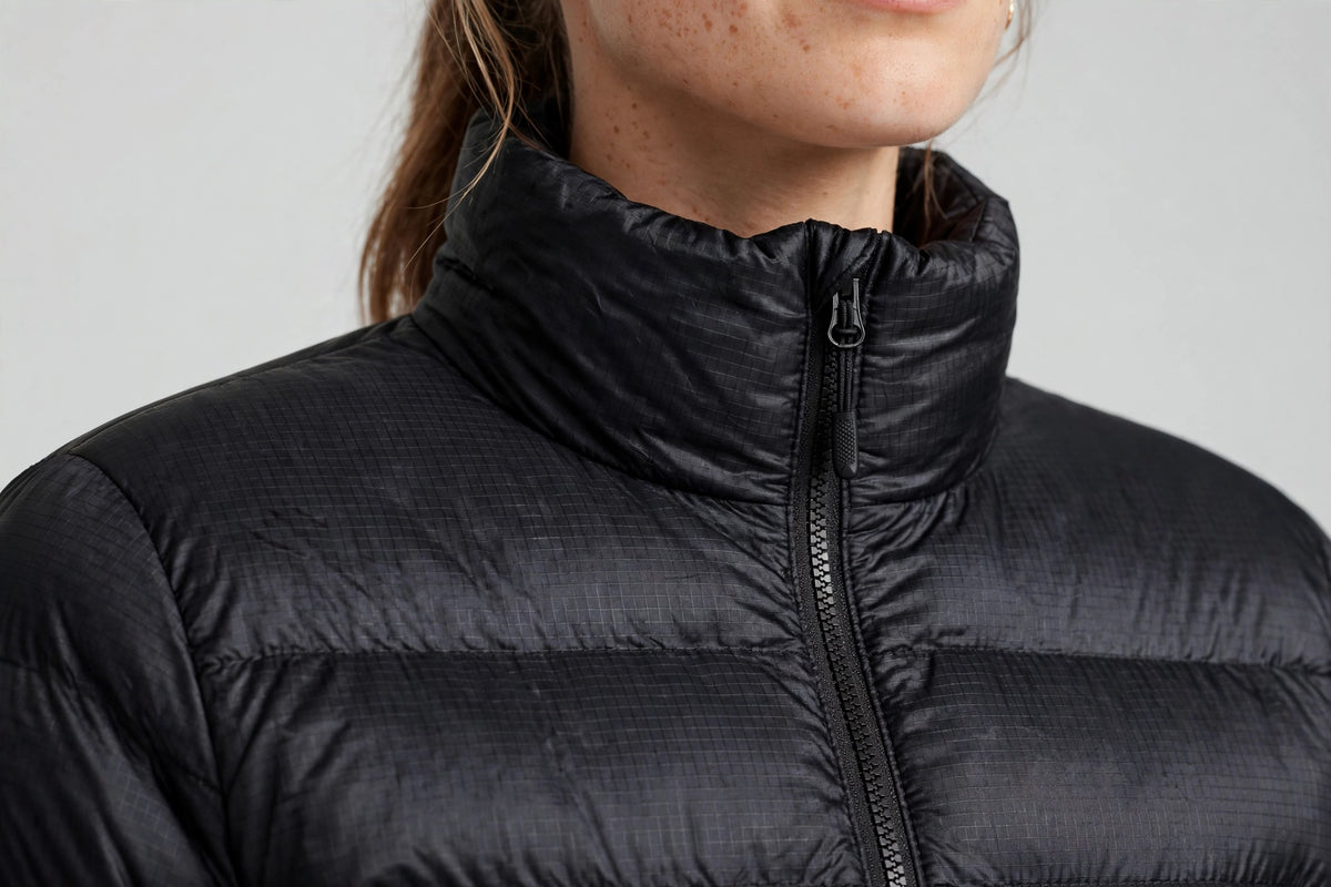 Cirrus Packable Puffer Jacket - Black - detail