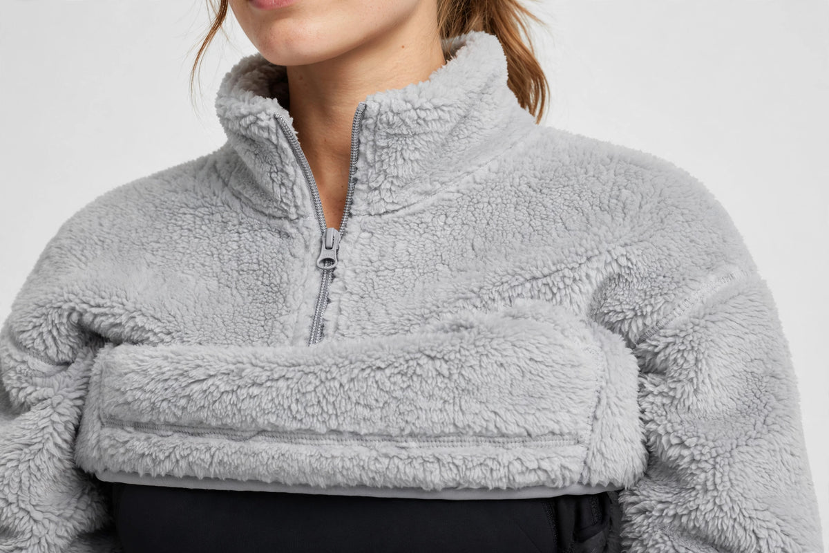 Nimbus Sherpa Quarter-Zip - Grey - detail