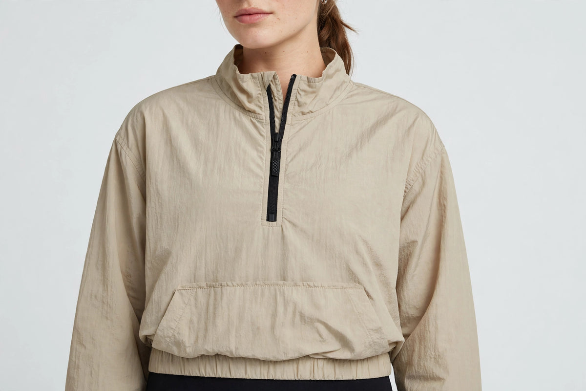 Tidal Anorak Pullover - Stone - detail