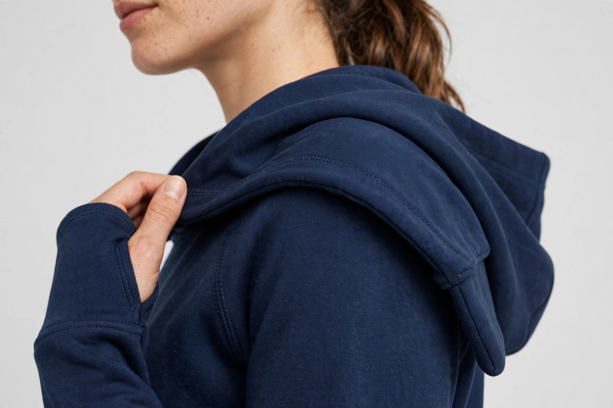 Solstice Performance Hoodie - Navy - detail