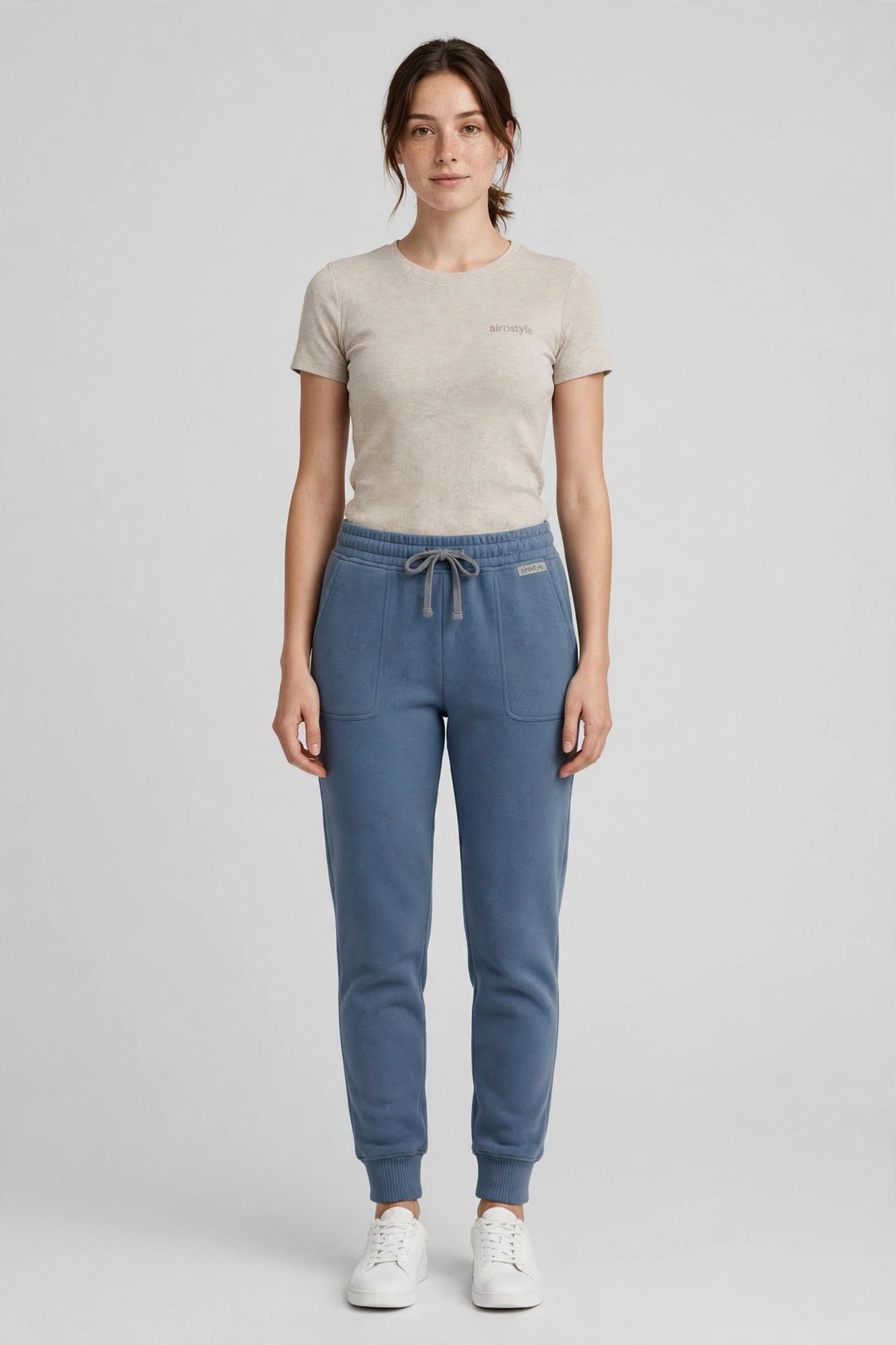 Cloudwalk Knit Jogger - Dusty Blue - front
