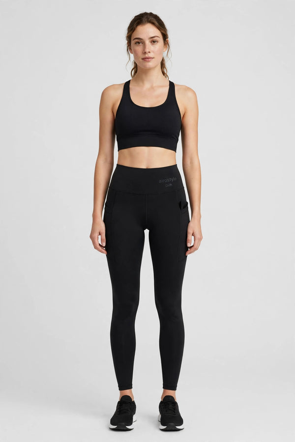 Drift Yoga Pocket Legging - Black - front