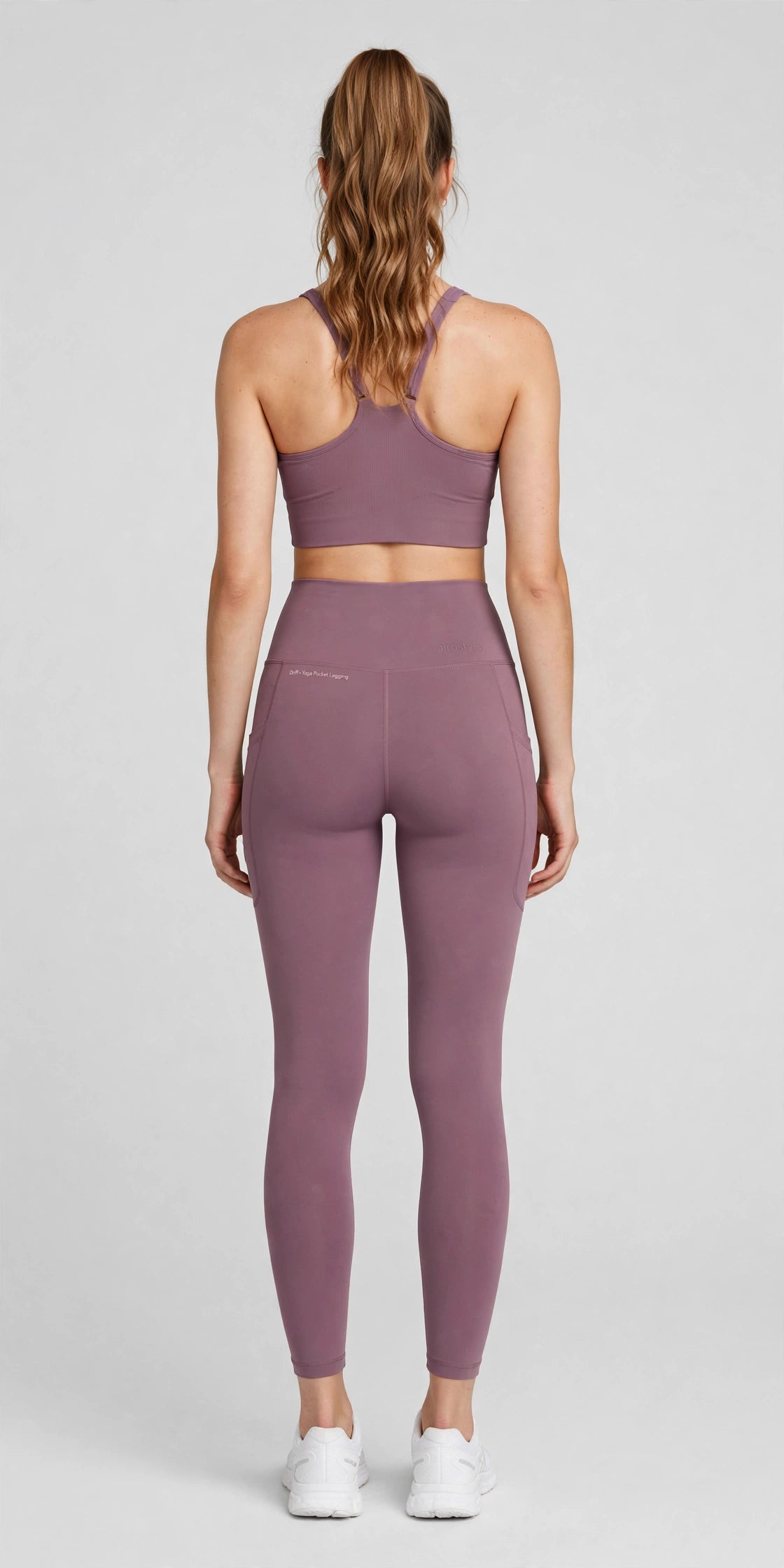 Drift Yoga Pocket Legging - Mauve - back