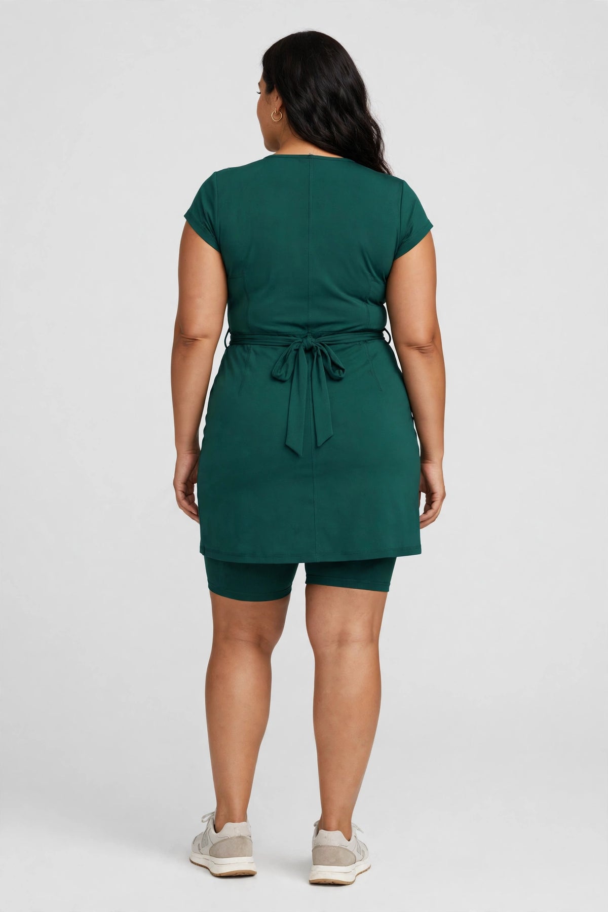 Dusk Wrap Athletic Dress - Emerald - back