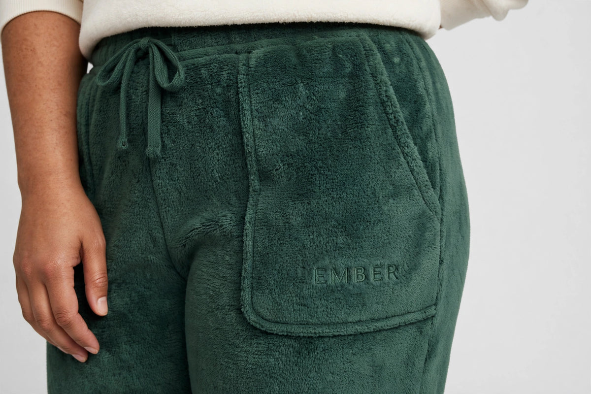 Ember Fleece Sweatpant - Forest - detail