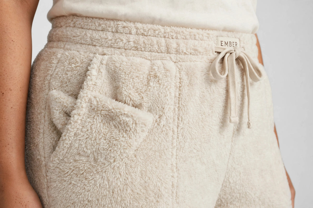 Ember Fleece Sweatpant - Oatmeal - detail