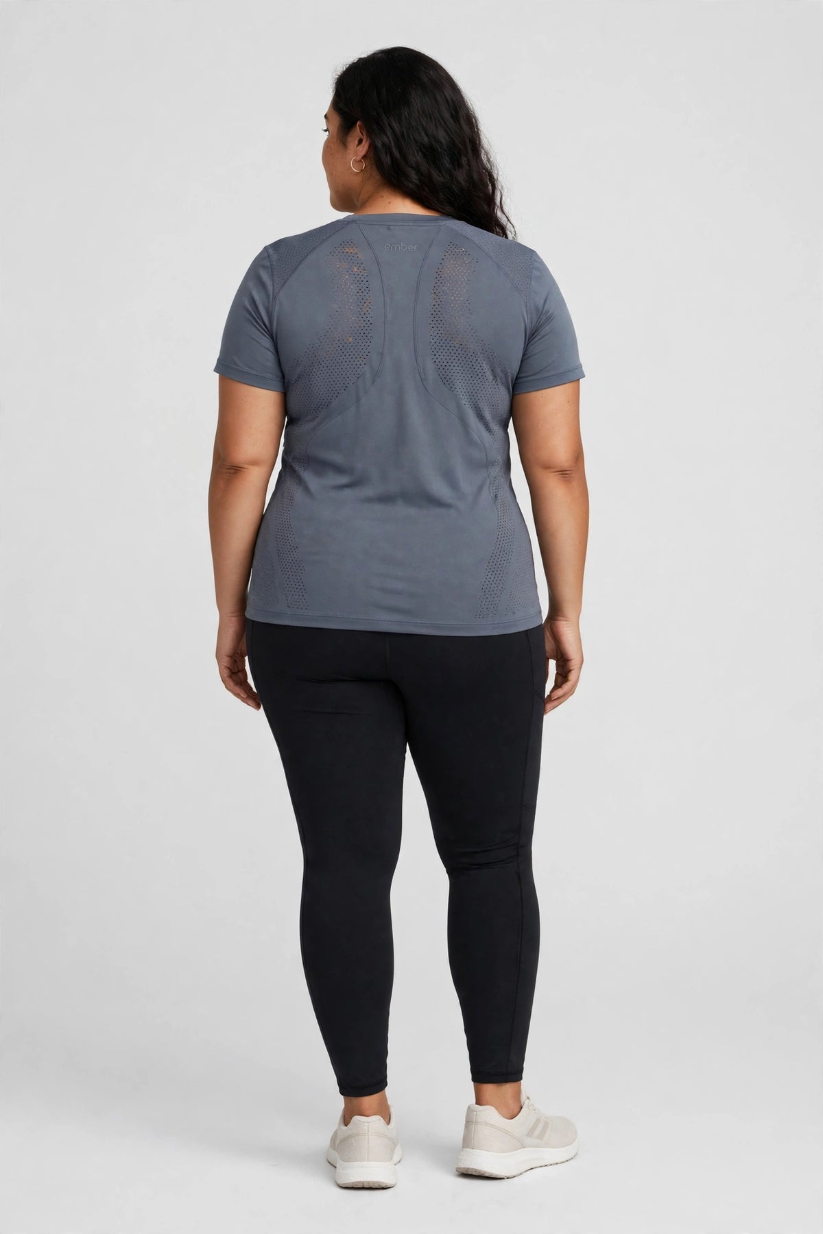 Ember Seamless Training Tee - Slate - back