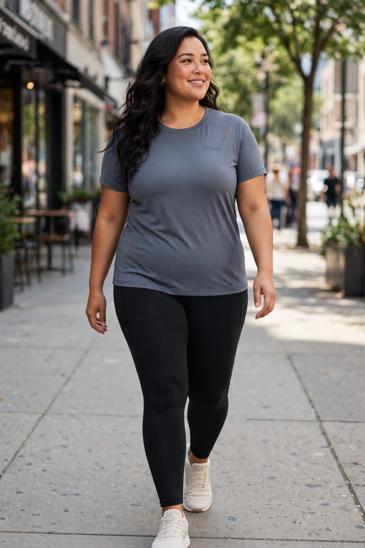 Ember Seamless Training Tee - Slate - lifestyle