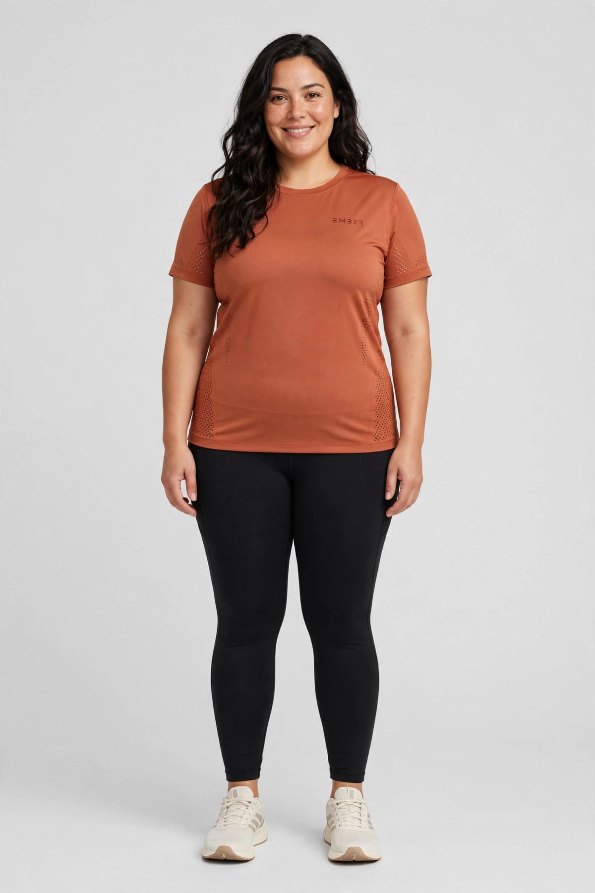 Ember Seamless Training Tee - Terracotta - front