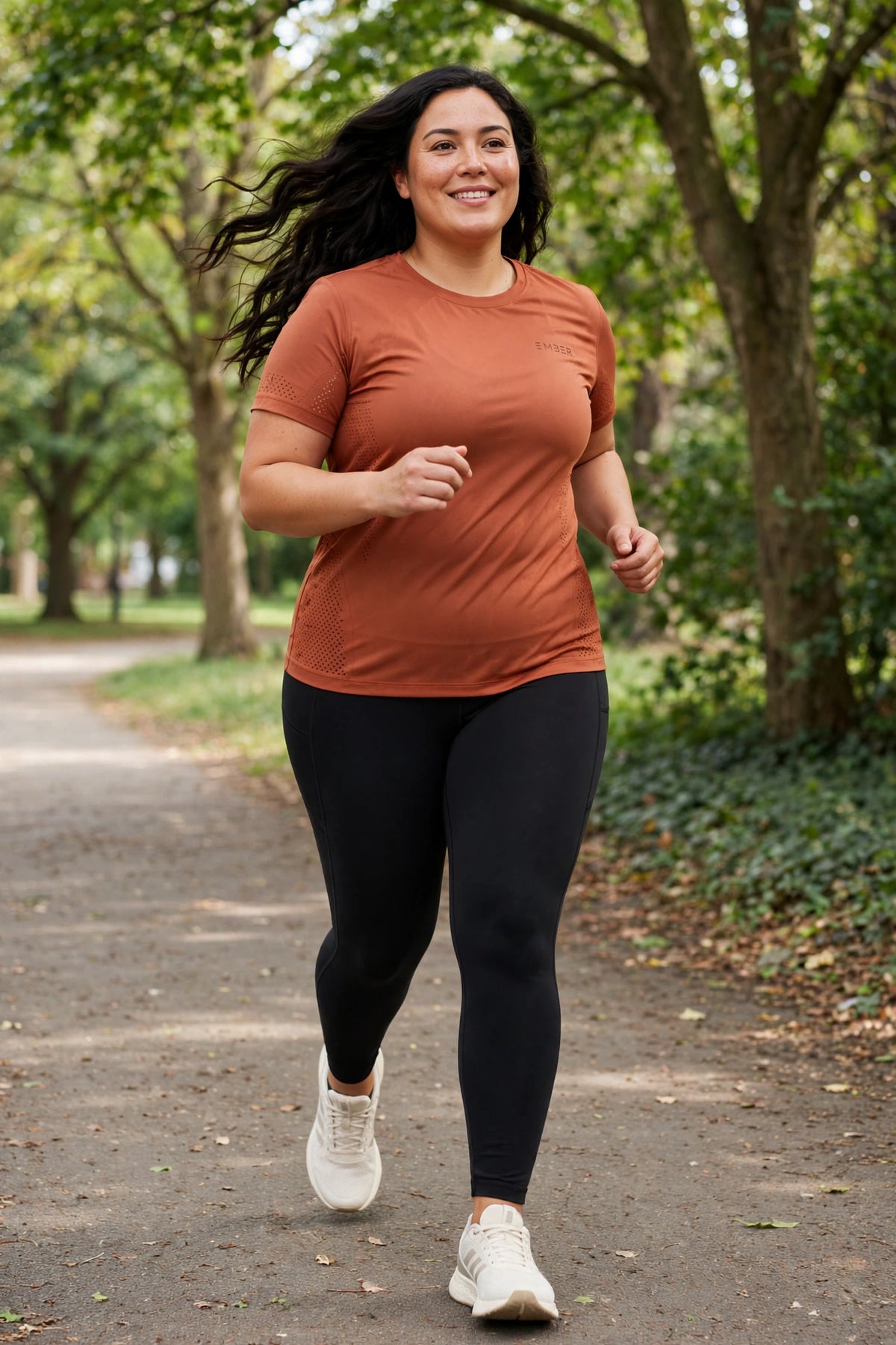 Ember Seamless Training Tee - Terracotta - lifestyle
