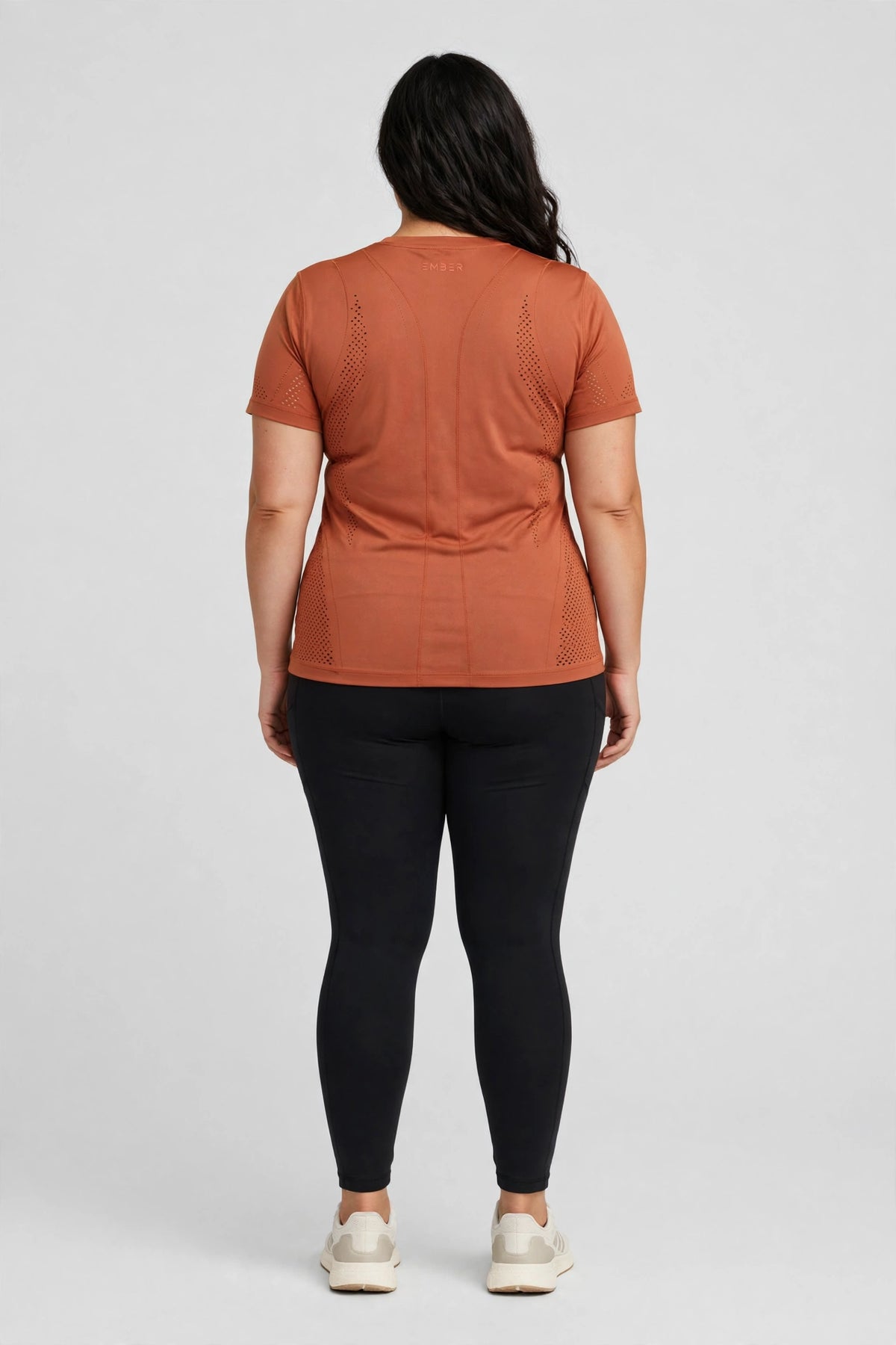 Ember Seamless Training Tee - Terracotta - back