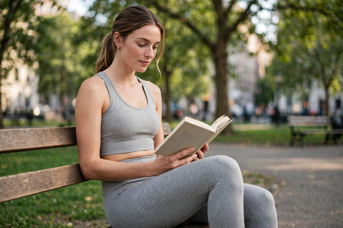 Halcyon Everyday Legging - Heather Grey - lifestyle
