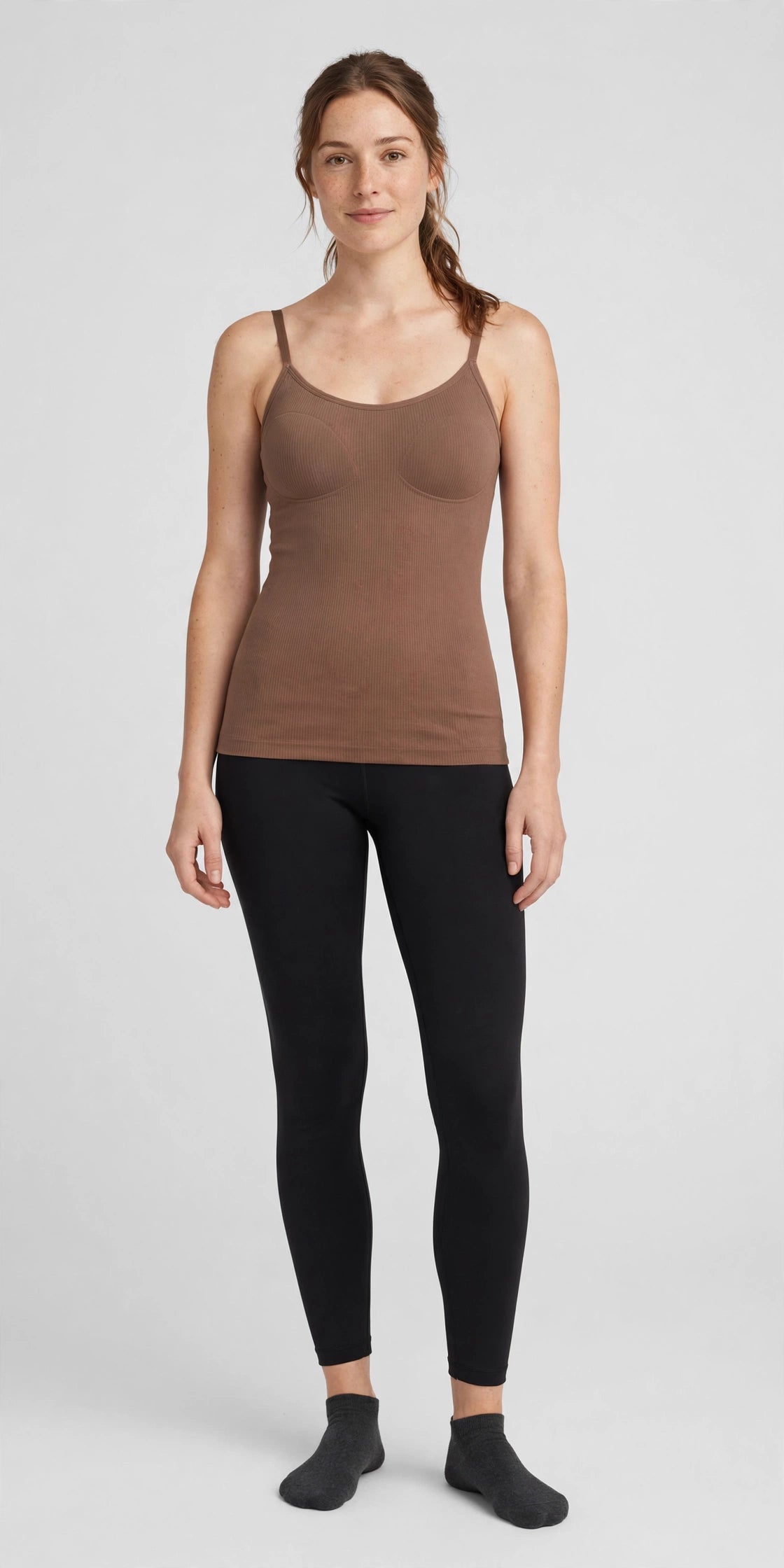 Harbor Padded Cami - Mocha - front