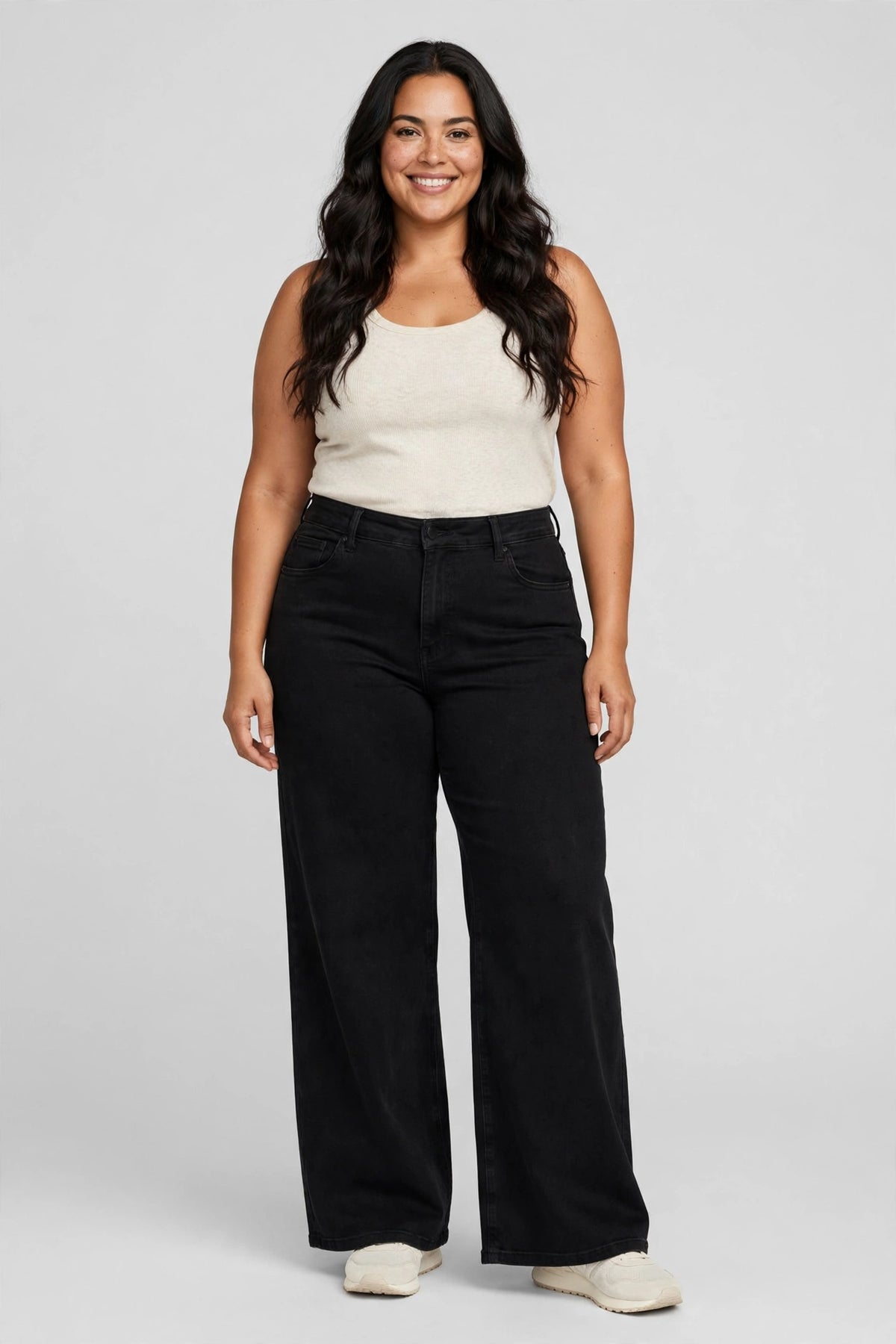 Harbor Wide-Leg Jean - Black - front