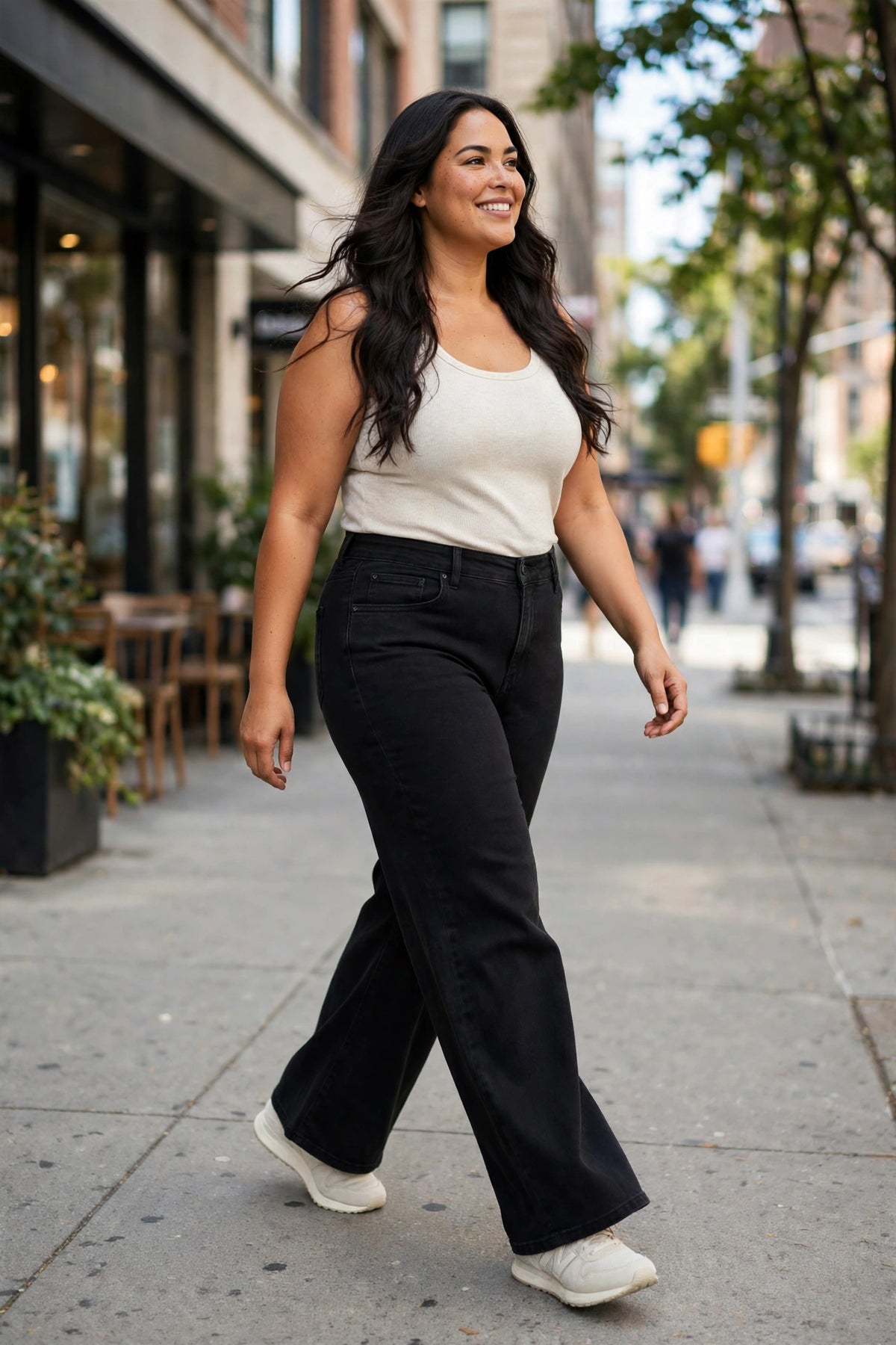 Harbor Wide-Leg Jean - Black - lifestyle