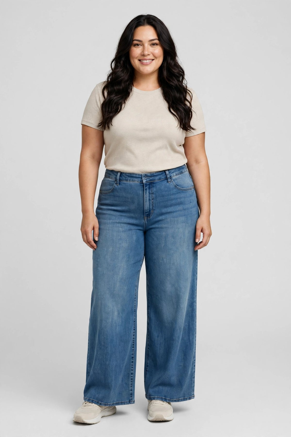 Harbor Wide-Leg Jean - Medium Wash - front
