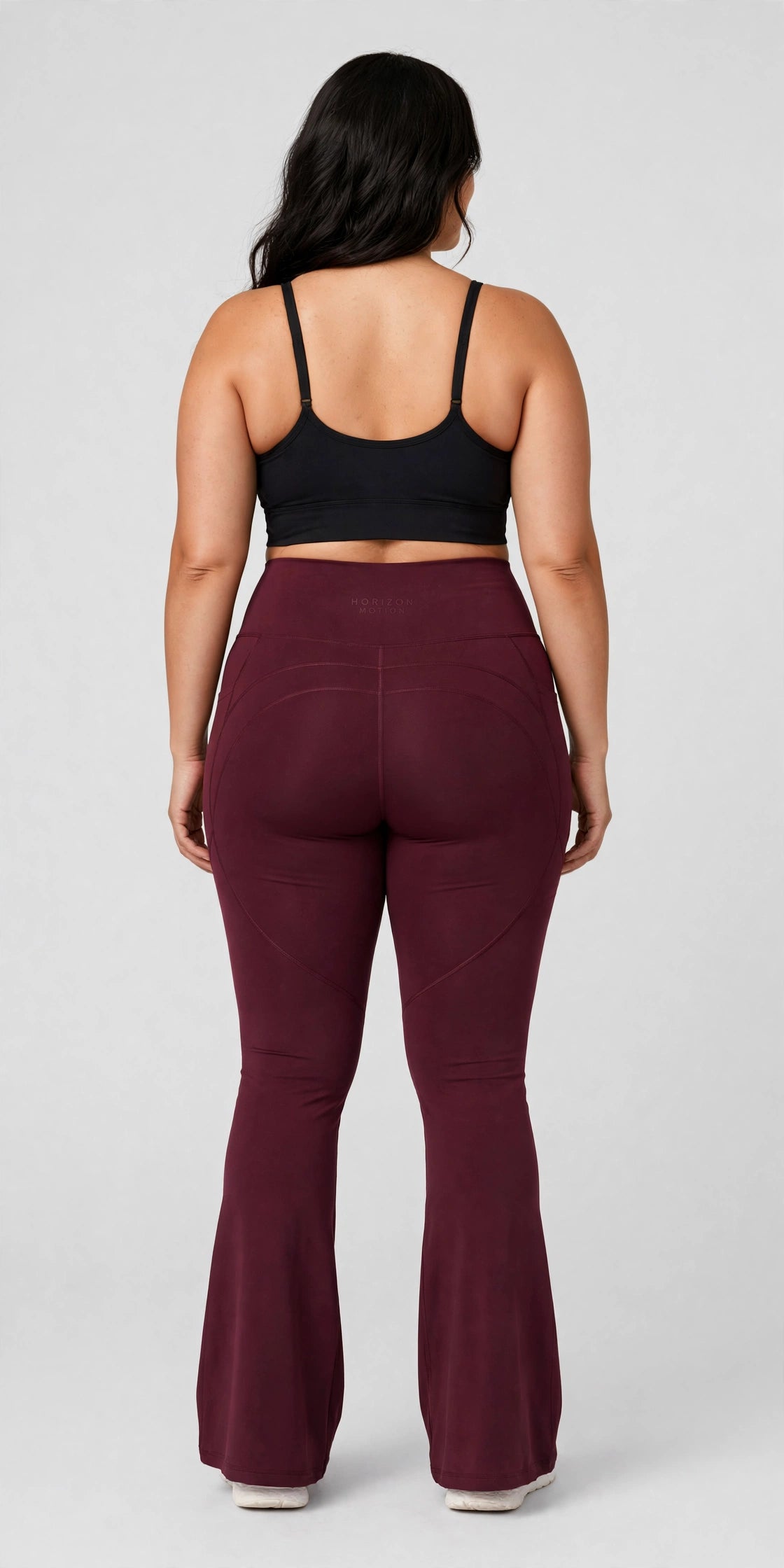 Horizon Motion Flare Legging - Wine - back
