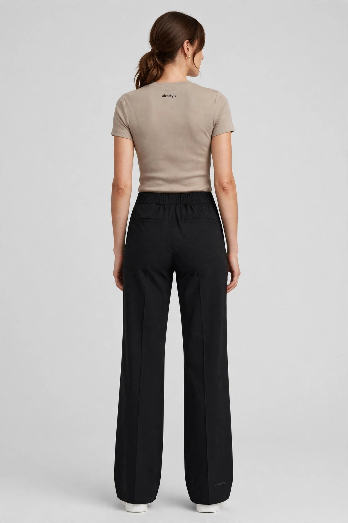 Jetstream Wide-Leg Trouser - Black - back