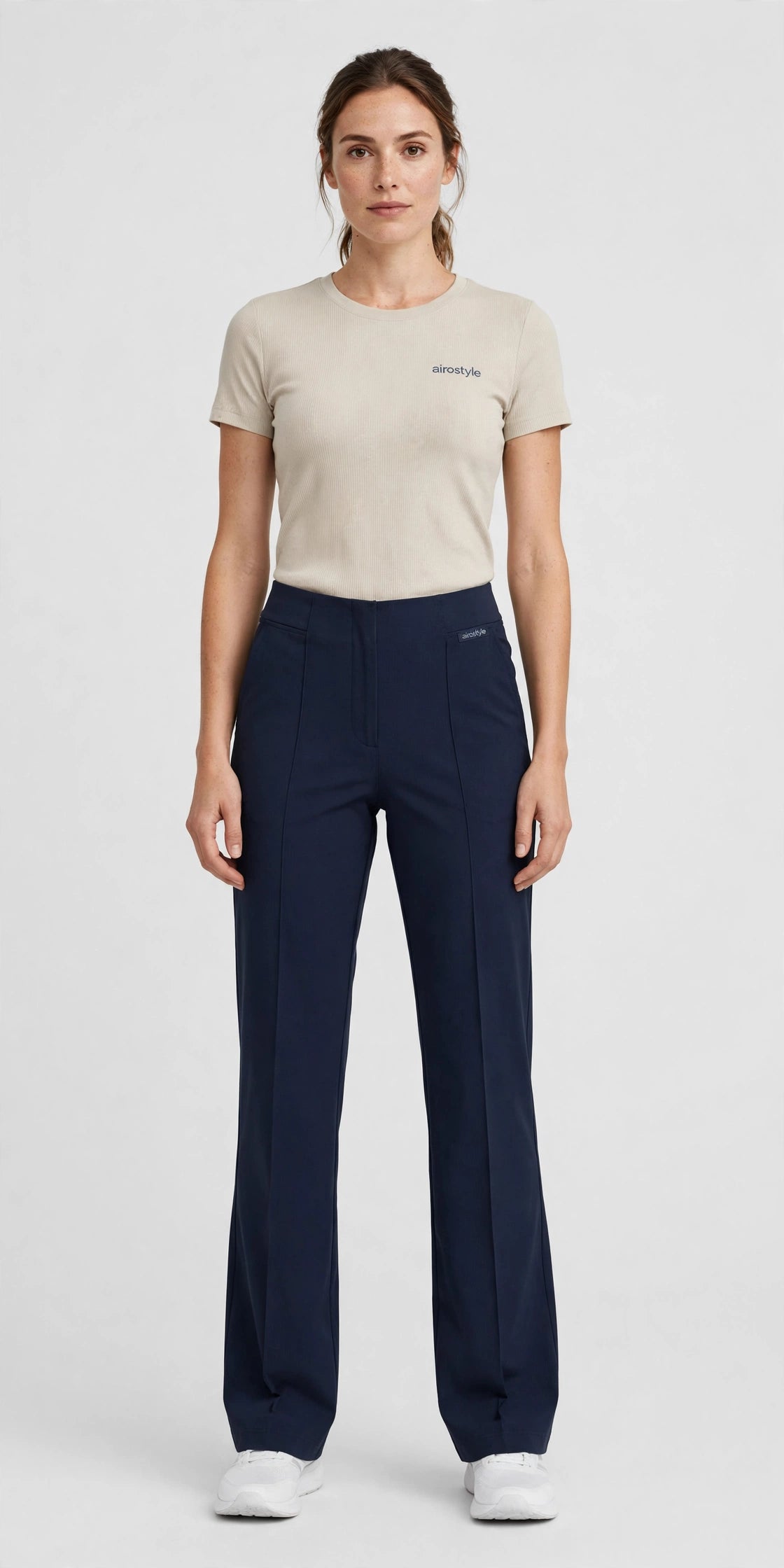 Jetstream Wide-Leg Trouser - Navy - front