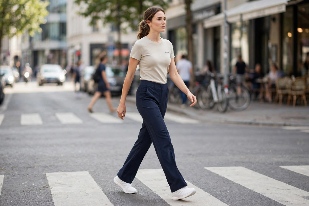 Jetstream Wide-Leg Trouser - Navy - lifestyle