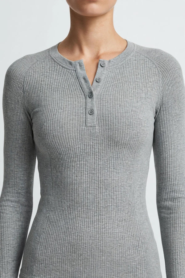 Heritage Ribbed Henley Top