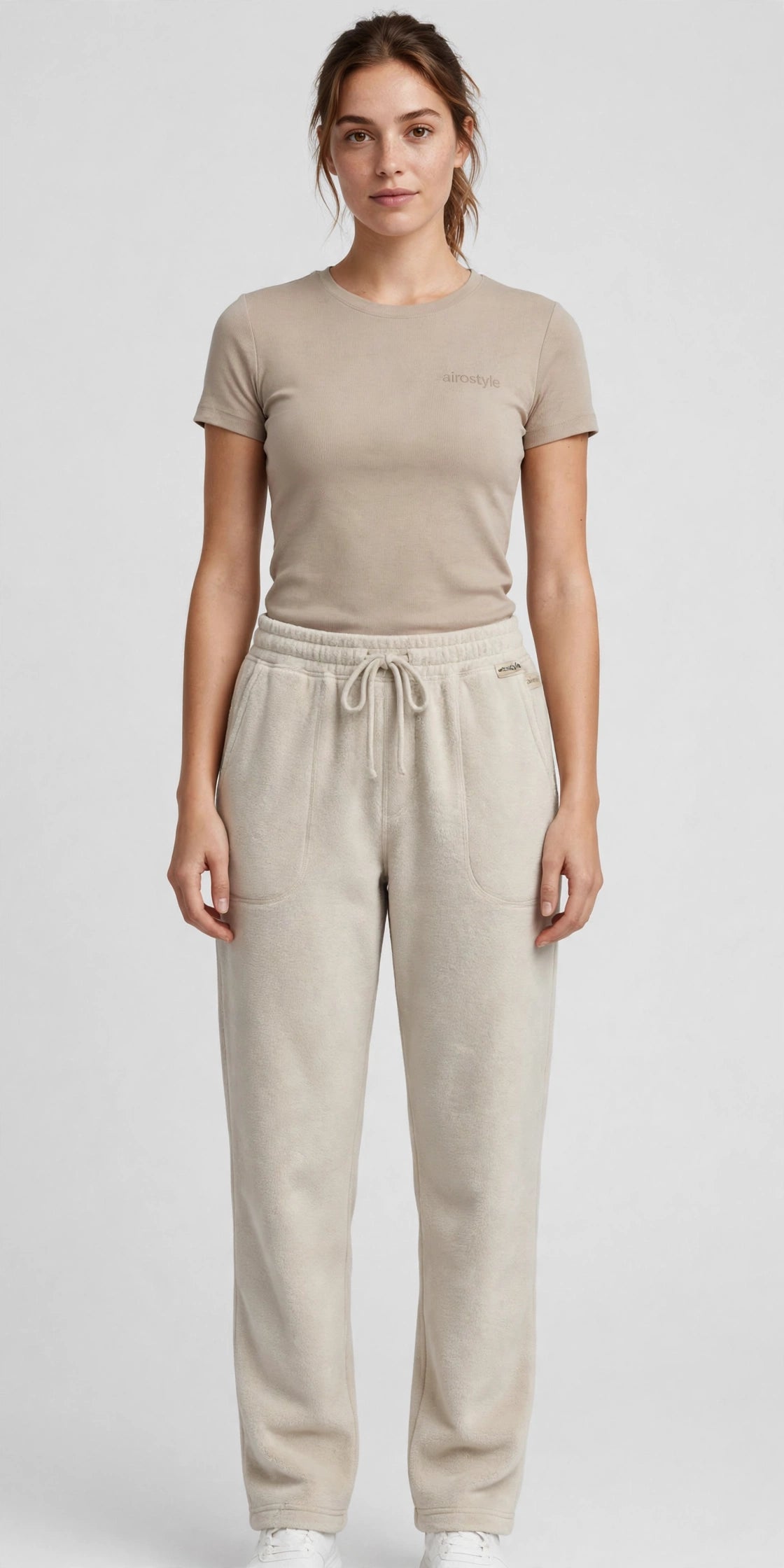 Nimbus Fleece Sweatpant - Oatmeal - front